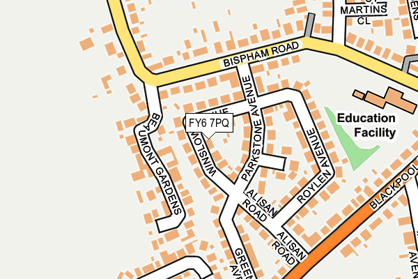 FY6 7PQ map - OS OpenMap – Local (Ordnance Survey)
