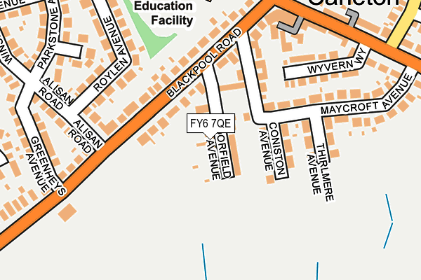FY6 7QE map - OS OpenMap – Local (Ordnance Survey)