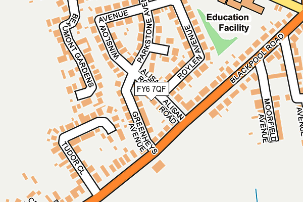 FY6 7QF map - OS OpenMap – Local (Ordnance Survey)