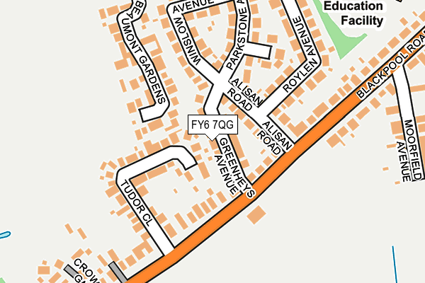 FY6 7QG map - OS OpenMap – Local (Ordnance Survey)