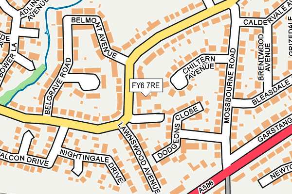 FY6 7RE map - OS OpenMap – Local (Ordnance Survey)