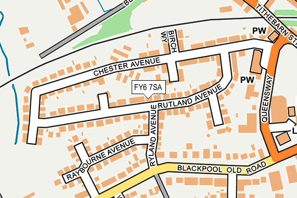 FY6 7SA map - OS OpenMap – Local (Ordnance Survey)