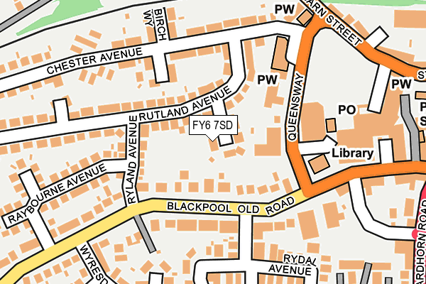 FY6 7SD map - OS OpenMap – Local (Ordnance Survey)