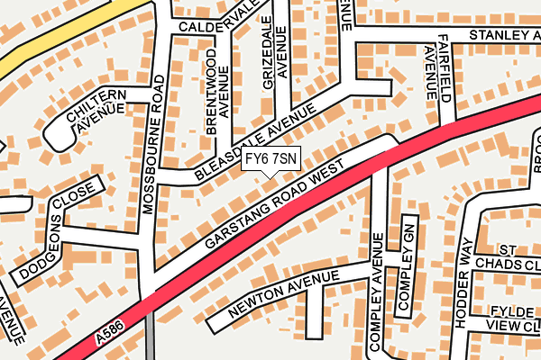 FY6 7SN map - OS OpenMap – Local (Ordnance Survey)