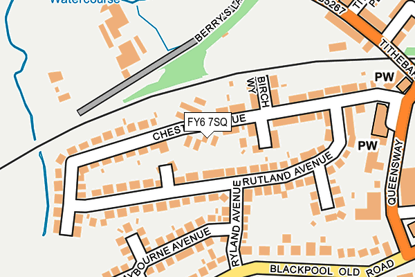 FY6 7SQ map - OS OpenMap – Local (Ordnance Survey)