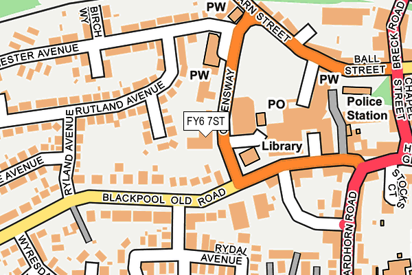 FY6 7ST map - OS OpenMap – Local (Ordnance Survey)