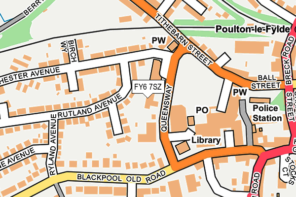 FY6 7SZ map - OS OpenMap – Local (Ordnance Survey)