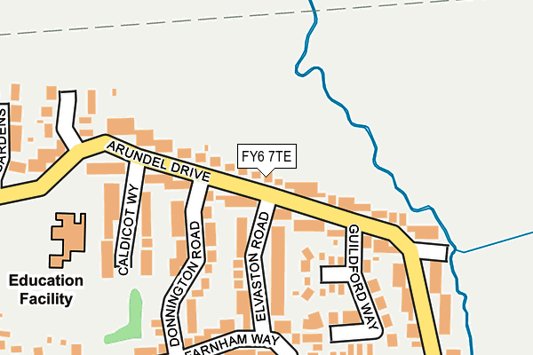 FY6 7TE map - OS OpenMap – Local (Ordnance Survey)