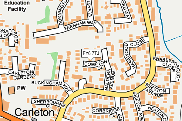 FY6 7TJ map - OS OpenMap – Local (Ordnance Survey)