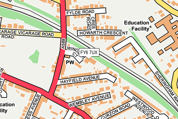 FY6 7UX map - OS OpenMap – Local (Ordnance Survey)