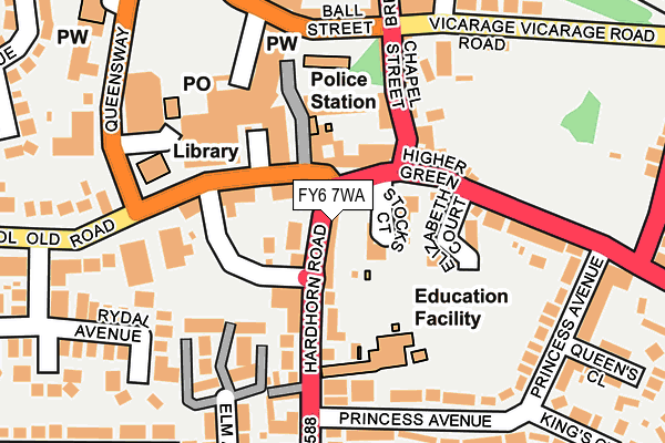 FY6 7WA map - OS OpenMap – Local (Ordnance Survey)