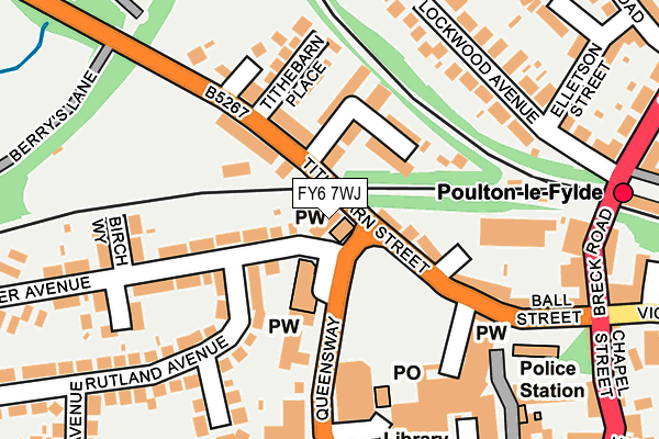 FY6 7WJ map - OS OpenMap – Local (Ordnance Survey)