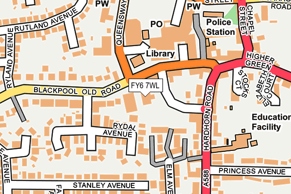 FY6 7WL map - OS OpenMap – Local (Ordnance Survey)