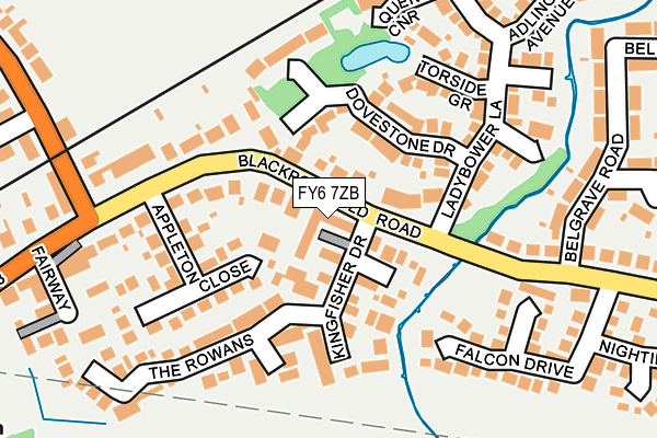 FY6 7ZB map - OS OpenMap – Local (Ordnance Survey)