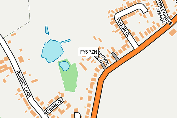 FY6 7ZN map - OS OpenMap – Local (Ordnance Survey)