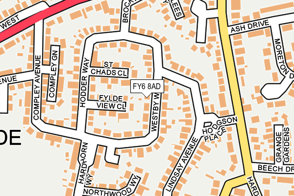 FY6 8AD map - OS OpenMap – Local (Ordnance Survey)