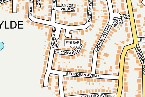 FY6 8AF map - OS OpenMap – Local (Ordnance Survey)