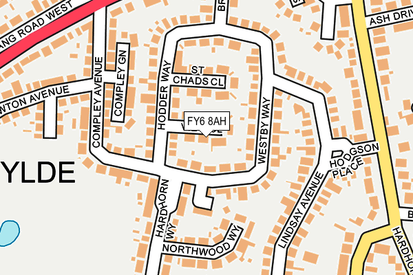 FY6 8AH map - OS OpenMap – Local (Ordnance Survey)