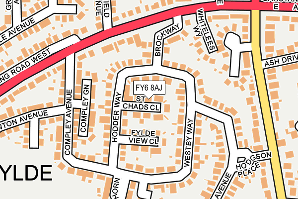 FY6 8AJ map - OS OpenMap – Local (Ordnance Survey)