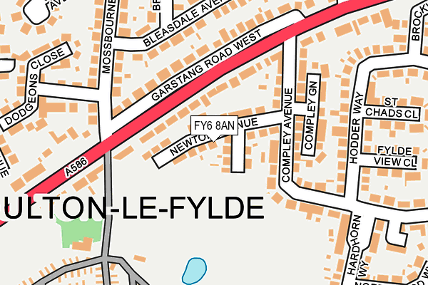 FY6 8AN map - OS OpenMap – Local (Ordnance Survey)