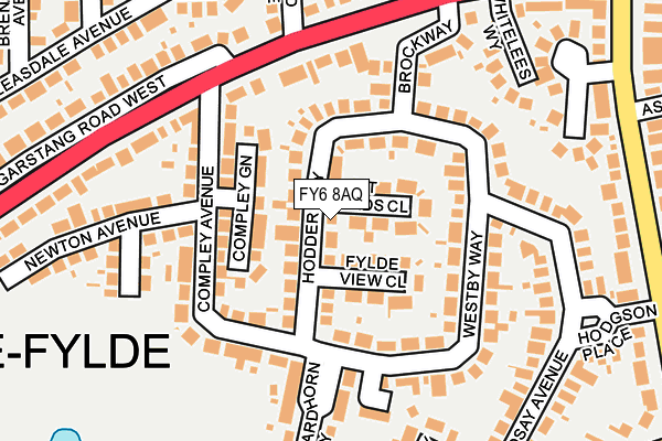 FY6 8AQ map - OS OpenMap – Local (Ordnance Survey)