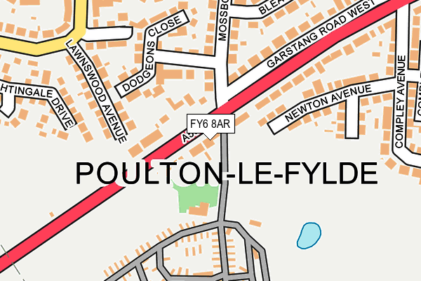 Map of POULTON PLAIZ LEISURE PARK LTD at local scale