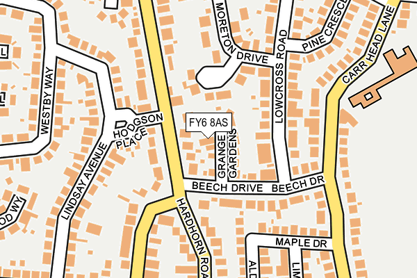 FY6 8AS map - OS OpenMap – Local (Ordnance Survey)
