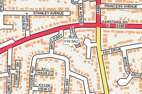 FY6 8AU map - OS OpenMap – Local (Ordnance Survey)