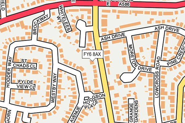 FY6 8AX map - OS OpenMap – Local (Ordnance Survey)
