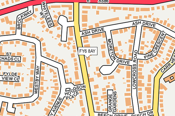 FY6 8AY map - OS OpenMap – Local (Ordnance Survey)