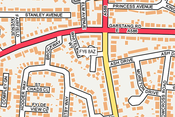 FY6 8AZ map - OS OpenMap – Local (Ordnance Survey)