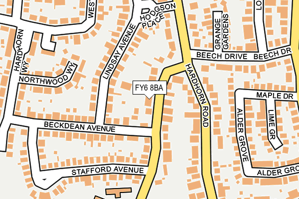 FY6 8BA map - OS OpenMap – Local (Ordnance Survey)
