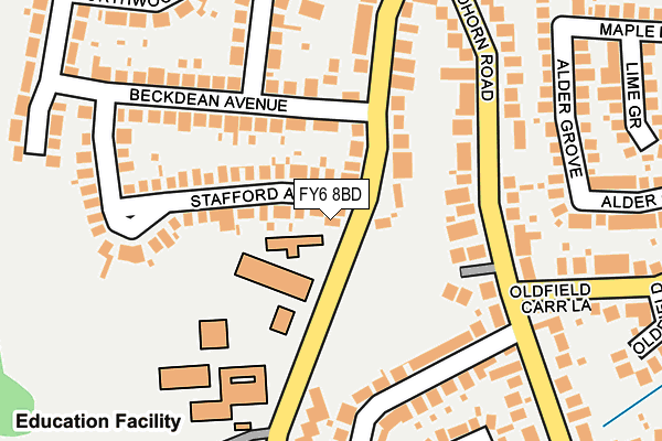 FY6 8BD map - OS OpenMap – Local (Ordnance Survey)