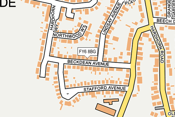 FY6 8BG map - OS OpenMap – Local (Ordnance Survey)
