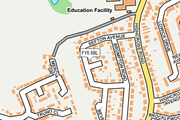 FY6 8BL map - OS OpenMap – Local (Ordnance Survey)