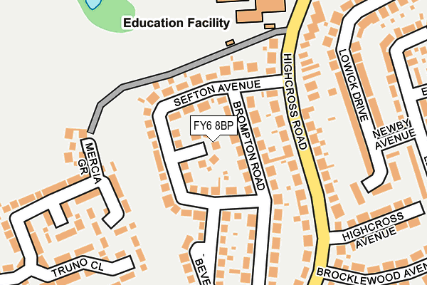 FY6 8BP map - OS OpenMap – Local (Ordnance Survey)