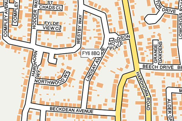 FY6 8BQ map - OS OpenMap – Local (Ordnance Survey)