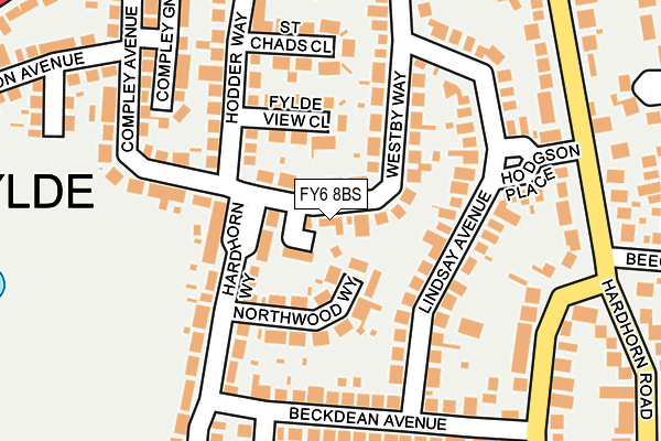 FY6 8BS map - OS OpenMap – Local (Ordnance Survey)