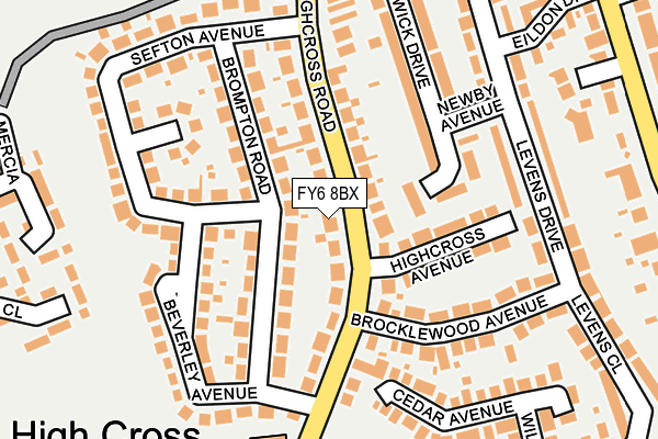 FY6 8BX map - OS OpenMap – Local (Ordnance Survey)