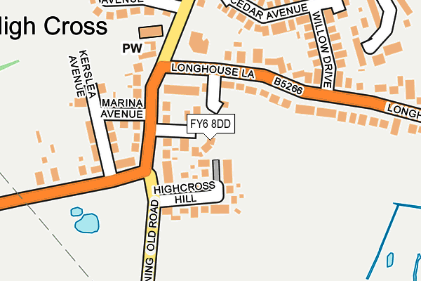 FY6 8DD map - OS OpenMap – Local (Ordnance Survey)