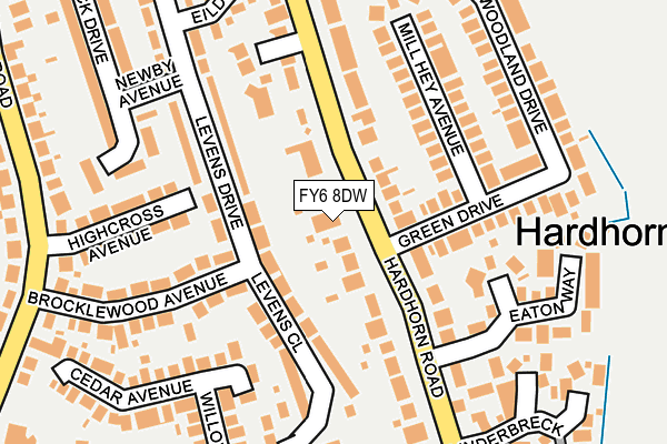 FY6 8DW map - OS OpenMap – Local (Ordnance Survey)