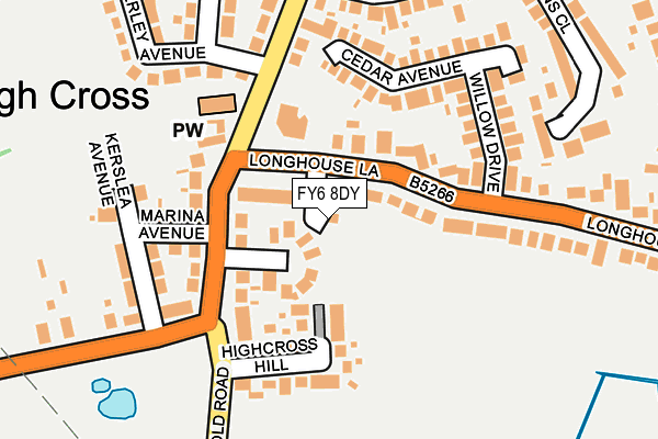 FY6 8DY map - OS OpenMap – Local (Ordnance Survey)