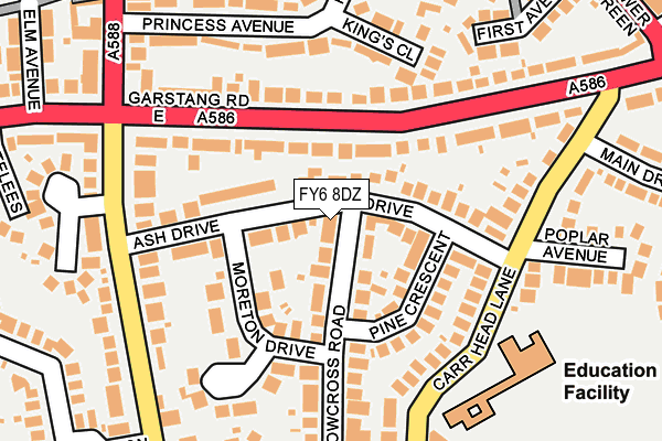 FY6 8DZ map - OS OpenMap – Local (Ordnance Survey)