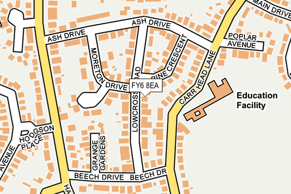 FY6 8EA map - OS OpenMap – Local (Ordnance Survey)