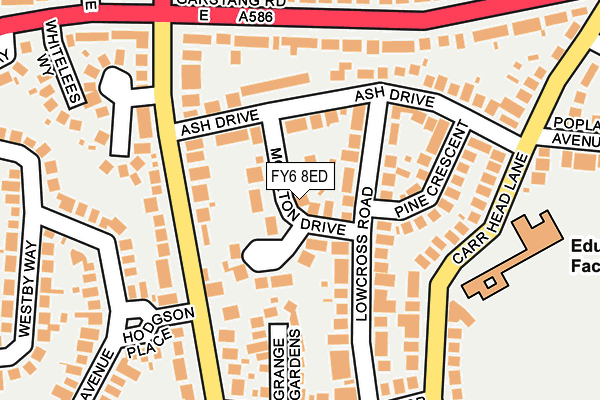 FY6 8ED map - OS OpenMap – Local (Ordnance Survey)