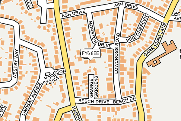 FY6 8EE map - OS OpenMap – Local (Ordnance Survey)