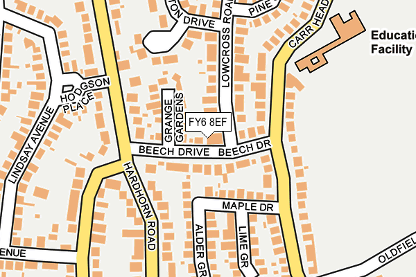 FY6 8EF map - OS OpenMap – Local (Ordnance Survey)