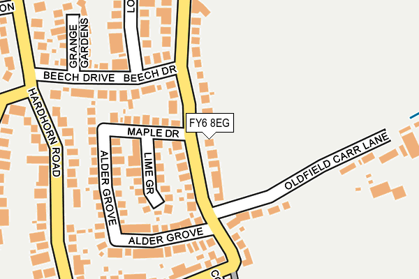 FY6 8EG map - OS OpenMap – Local (Ordnance Survey)