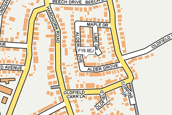 FY6 8EJ map - OS OpenMap – Local (Ordnance Survey)