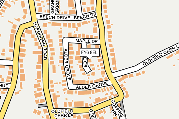 FY6 8EL map - OS OpenMap – Local (Ordnance Survey)